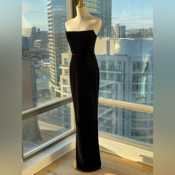 🆕 BRONX & BANCO 🧿 NWOT Florentina Corset Gown, Black Velvet, Sz S US 4 - Picture 10 of 13